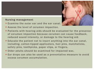 unable to test patient hearing due to impacted wax|earwax clinical practice guidelines.